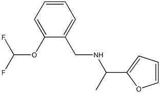 {[2-(difluoromethoxy)phenyl]methyl}[1-(furan-2-yl)ethyl]amine Struktur