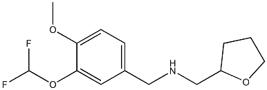 {[3-(difluoromethoxy)-4-methoxyphenyl]methyl}(oxolan-2-ylmethyl)amine Struktur