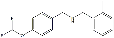 {[4-(difluoromethoxy)phenyl]methyl}[(2-methylphenyl)methyl]amine Struktur