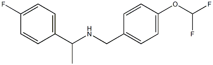 {[4-(difluoromethoxy)phenyl]methyl}[1-(4-fluorophenyl)ethyl]amine Struktur