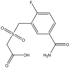 {[5-(aminocarbonyl)-2-fluorobenzyl]sulfonyl}acetic acid Struktur