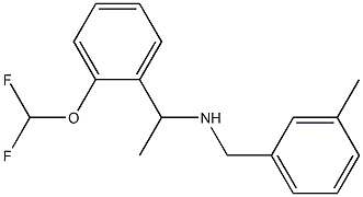 {1-[2-(difluoromethoxy)phenyl]ethyl}[(3-methylphenyl)methyl]amine Struktur