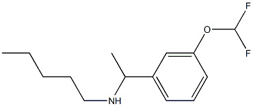 {1-[3-(difluoromethoxy)phenyl]ethyl}(pentyl)amine Struktur