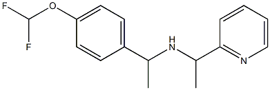 {1-[4-(difluoromethoxy)phenyl]ethyl}[1-(pyridin-2-yl)ethyl]amine Struktur