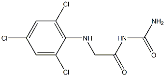 {2-[(2,4,6-trichlorophenyl)amino]acetyl}urea Struktur