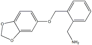 {2-[(2H-1,3-benzodioxol-5-yloxy)methyl]phenyl}methanamine Struktur