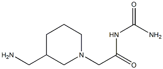 {2-[3-(aminomethyl)piperidin-1-yl]acetyl}urea Struktur