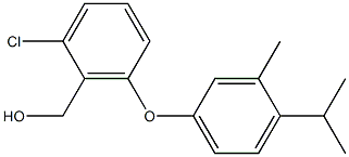 {2-chloro-6-[3-methyl-4-(propan-2-yl)phenoxy]phenyl}methanol Struktur