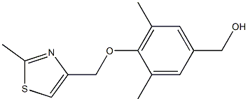 {3,5-dimethyl-4-[(2-methyl-1,3-thiazol-4-yl)methoxy]phenyl}methanol Struktur