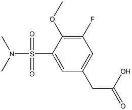 {3-[(dimethylamino)sulfonyl]-5-fluoro-4-methoxyphenyl}acetic acid Struktur