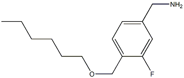 {3-fluoro-4-[(hexyloxy)methyl]phenyl}methanamine Struktur