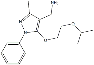 {3-methyl-1-phenyl-5-[2-(propan-2-yloxy)ethoxy]-1H-pyrazol-4-yl}methanamine Struktur