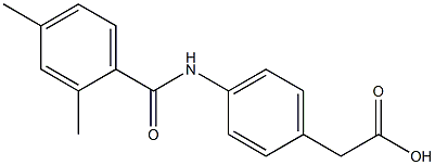 {4-[(2,4-dimethylbenzoyl)amino]phenyl}acetic acid Struktur