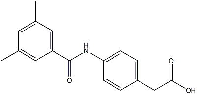 {4-[(3,5-dimethylbenzoyl)amino]phenyl}acetic acid Struktur