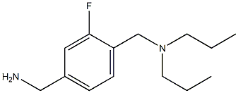 {4-[(dipropylamino)methyl]-3-fluorophenyl}methanamine Struktur