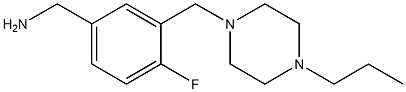 {4-fluoro-3-[(4-propylpiperazin-1-yl)methyl]phenyl}methanamine Struktur