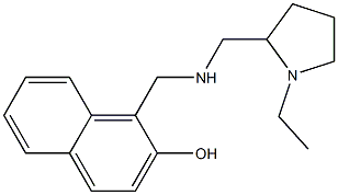 1-({[(1-ethylpyrrolidin-2-yl)methyl]amino}methyl)naphthalen-2-ol Struktur