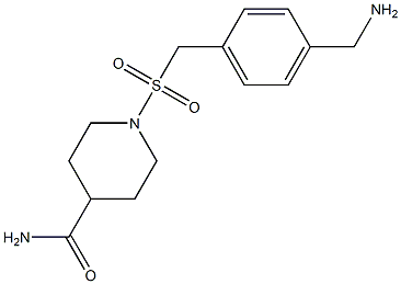 1-({[4-(aminomethyl)phenyl]methane}sulfonyl)piperidine-4-carboxamide Struktur