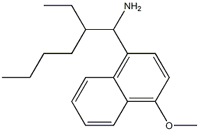 1-(1-amino-2-ethylhexyl)-4-methoxynaphthalene Struktur