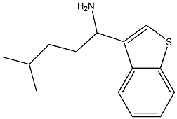 1-(1-benzothiophen-3-yl)-4-methylpentan-1-amine Struktur