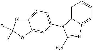 1-(2,2-difluoro-2H-1,3-benzodioxol-5-yl)-1H-1,3-benzodiazol-2-amine Struktur