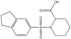 1-(2,3-dihydro-1H-indene-5-sulfonyl)piperidine-2-carboxylic acid Struktur