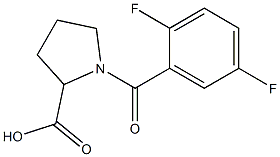 1-(2,5-difluorobenzoyl)pyrrolidine-2-carboxylic acid Struktur