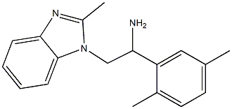 1-(2,5-dimethylphenyl)-2-(2-methyl-1H-1,3-benzodiazol-1-yl)ethan-1-amine Struktur