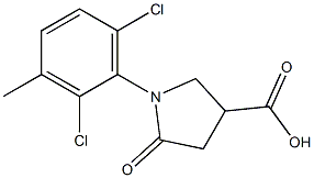 1-(2,6-dichloro-3-methylphenyl)-5-oxopyrrolidine-3-carboxylic acid Struktur