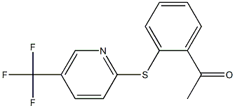 1-(2-{[5-(trifluoromethyl)pyridin-2-yl]sulfanyl}phenyl)ethan-1-one Struktur