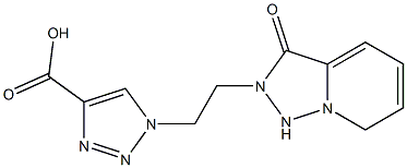 1-(2-{3-oxo-2H,3H-[1,2,4]triazolo[3,4-a]pyridin-2-yl}ethyl)-1H-1,2,3-triazole-4-carboxylic acid Struktur