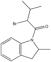 1-(2-bromo-3-methylbutanoyl)-2-methylindoline Struktur