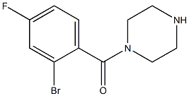 1-(2-bromo-4-fluorobenzoyl)piperazine Struktur