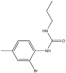 1-(2-bromo-4-methylphenyl)-3-propylurea Struktur