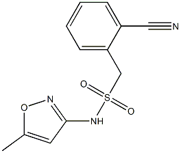 1-(2-cyanophenyl)-N-(5-methyl-1,2-oxazol-3-yl)methanesulfonamide Struktur