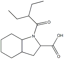 1-(2-ethylbutanoyl)-octahydro-1H-indole-2-carboxylic acid Struktur