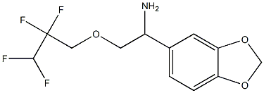 1-(2H-1,3-benzodioxol-5-yl)-2-(2,2,3,3-tetrafluoropropoxy)ethan-1-amine Struktur