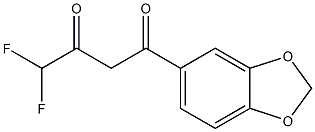 1-(2H-1,3-benzodioxol-5-yl)-4,4-difluorobutane-1,3-dione Struktur