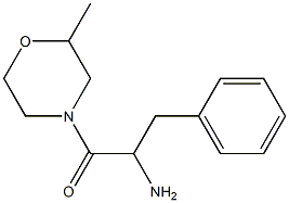 1-(2-methylmorpholin-4-yl)-1-oxo-3-phenylpropan-2-amine Struktur