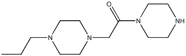 1-(2-oxo-2-piperazin-1-ylethyl)-4-propylpiperazine Struktur