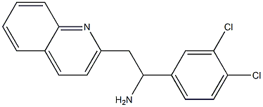 1-(3,4-dichlorophenyl)-2-(quinolin-2-yl)ethan-1-amine Struktur