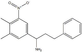 1-(3,4-dimethyl-5-nitrophenyl)-3-phenylpropan-1-amine Struktur