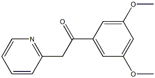 1-(3,5-dimethoxyphenyl)-2-(pyridin-2-yl)ethan-1-one Struktur