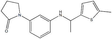 1-(3-{[1-(5-methylthiophen-2-yl)ethyl]amino}phenyl)pyrrolidin-2-one Struktur