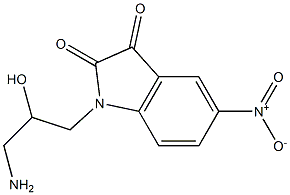 1-(3-amino-2-hydroxypropyl)-5-nitro-2,3-dihydro-1H-indole-2,3-dione Struktur