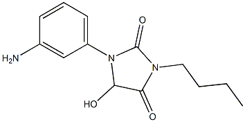 1-(3-aminophenyl)-3-butyl-5-hydroxyimidazolidine-2,4-dione Struktur