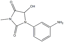 1-(3-aminophenyl)-5-hydroxy-3-methylimidazolidine-2,4-dione Struktur