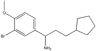 1-(3-bromo-4-methoxyphenyl)-3-cyclopentylpropan-1-amine Struktur