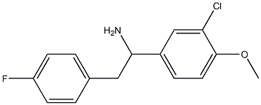 1-(3-chloro-4-methoxyphenyl)-2-(4-fluorophenyl)ethan-1-amine Struktur