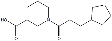 1-(3-cyclopentylpropanoyl)piperidine-3-carboxylic acid Struktur